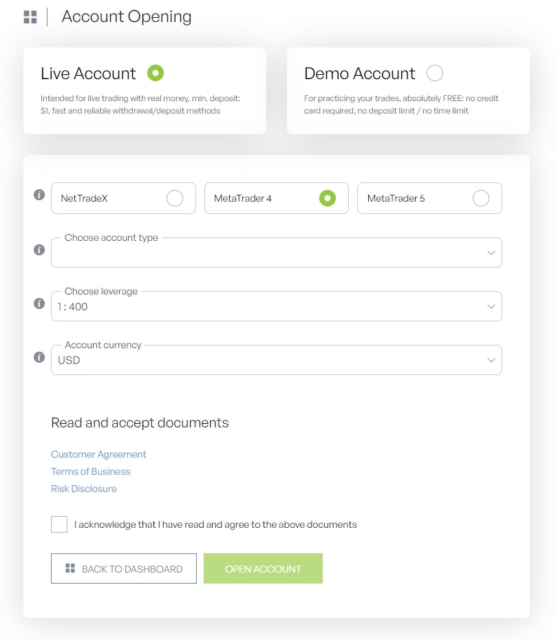 Selecione MetaTrader4